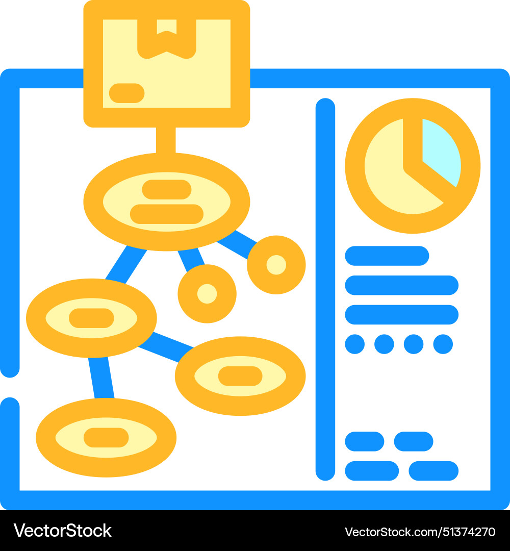 Use case analysis color icon vector image
