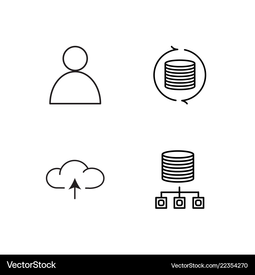 Web simple outlined icons set Web simple outlined icons set Vector Image