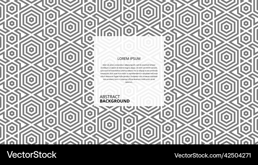 Abstract diagonal hexagon lines pattern Vector Image