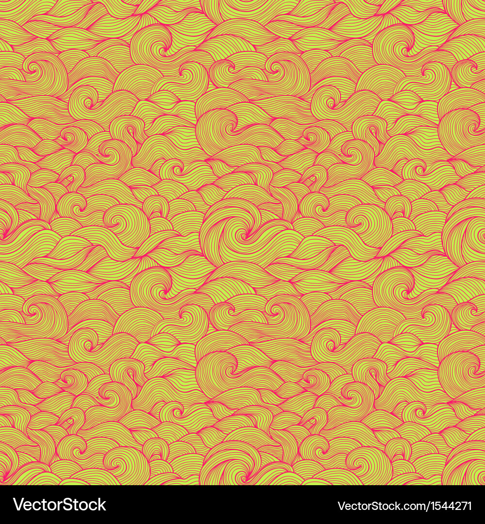 Abstract seamless pattern with waves and scallops vector image