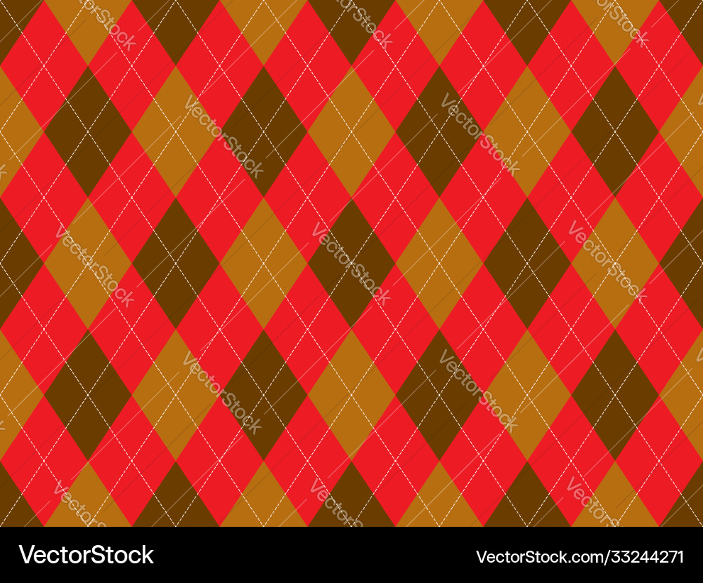Argyle pattern seamless fabric texture background Vector Image