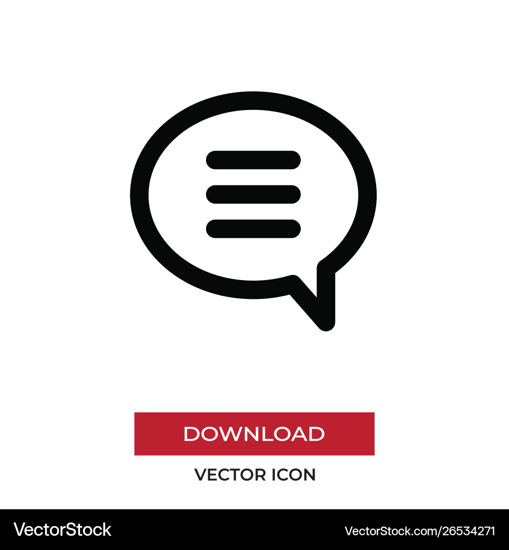 Bubble icon in modern style for web site Vector Image