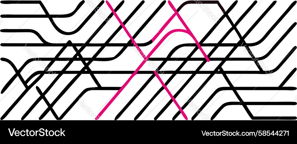 Dynamic Circuit Flow Pattern Vector Image
