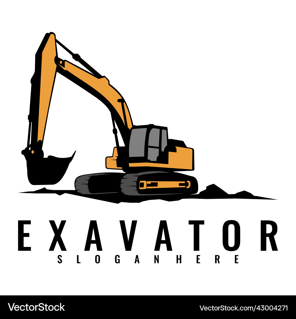 Excavators logo icon design Excavators logo icon design vector image