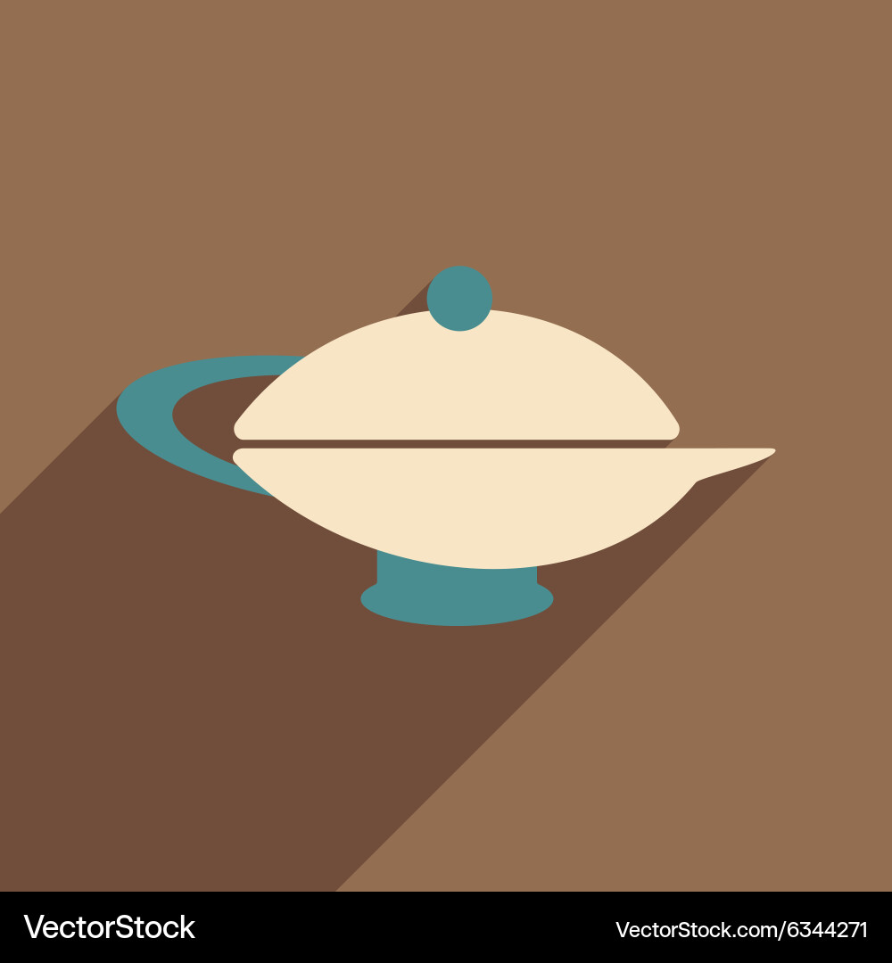 Flat with shadow icon and mobile application Vector Image