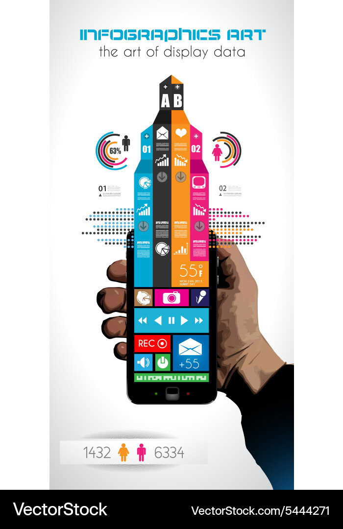 Infographic Timeline Data Display vector image