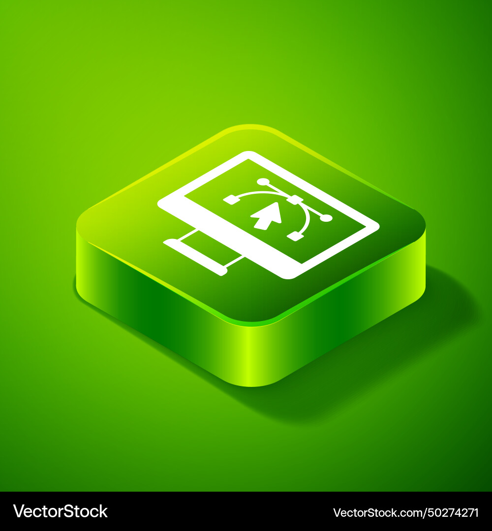 Isometric computer display with design program Isometric computer display with design program vector image