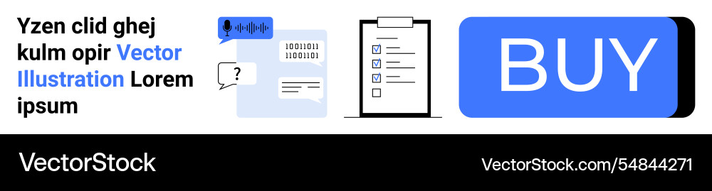 Modern web interface elements featuring text chat Vector Image