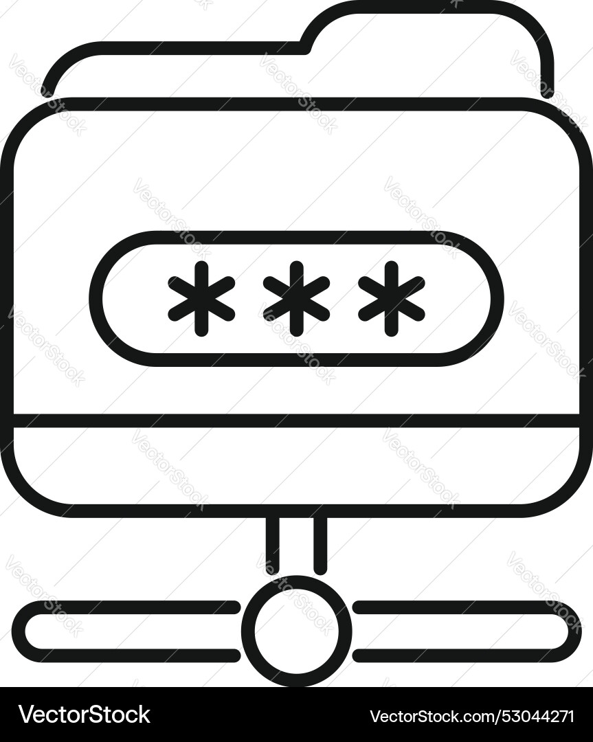 Secure folder sharing with password protection Secure folder sharing with password protection vector image
