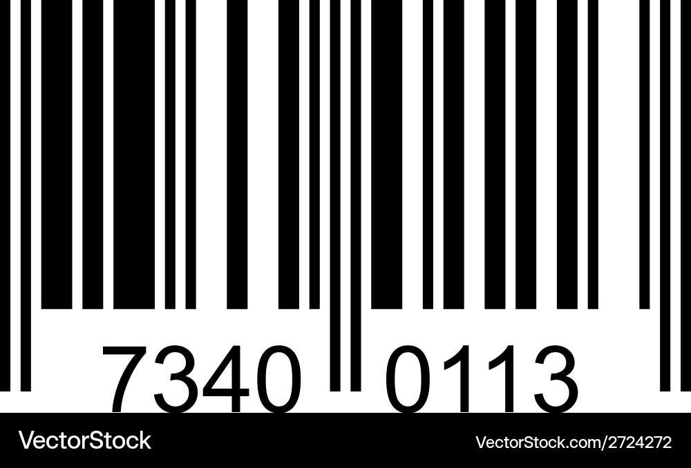 Barcode Image with Simulated Numbers vector image