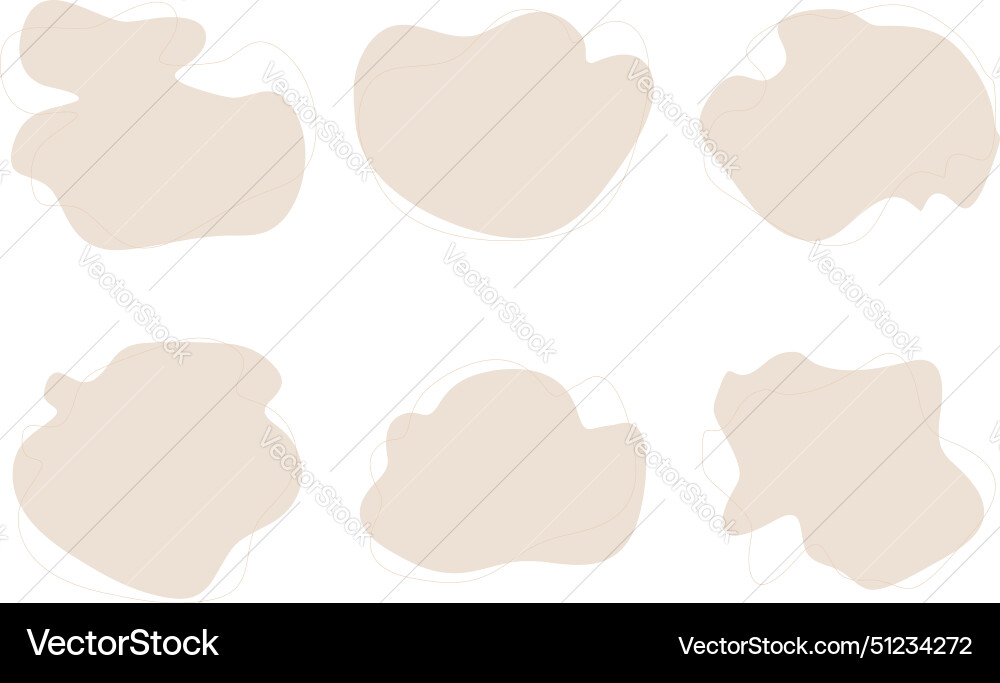 Blobs fluid liquid shapes symbol visual set Vector Image