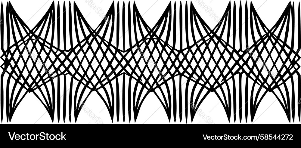 Dynamic Wavy Zigzag Border Vector Image