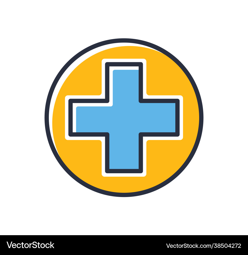 First aid sign isolated on white background Vector Image