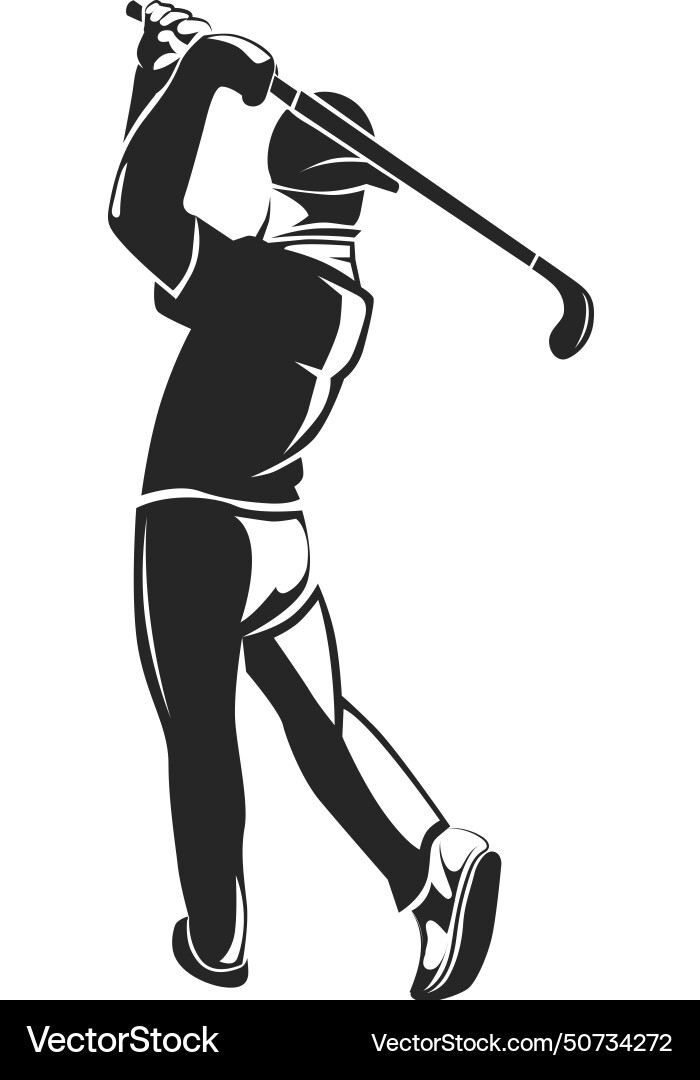 Golfspieler Symbol Sport Club schwarz Logo Golfspieler Symbol Sport Club schwarz Logo vektorbild