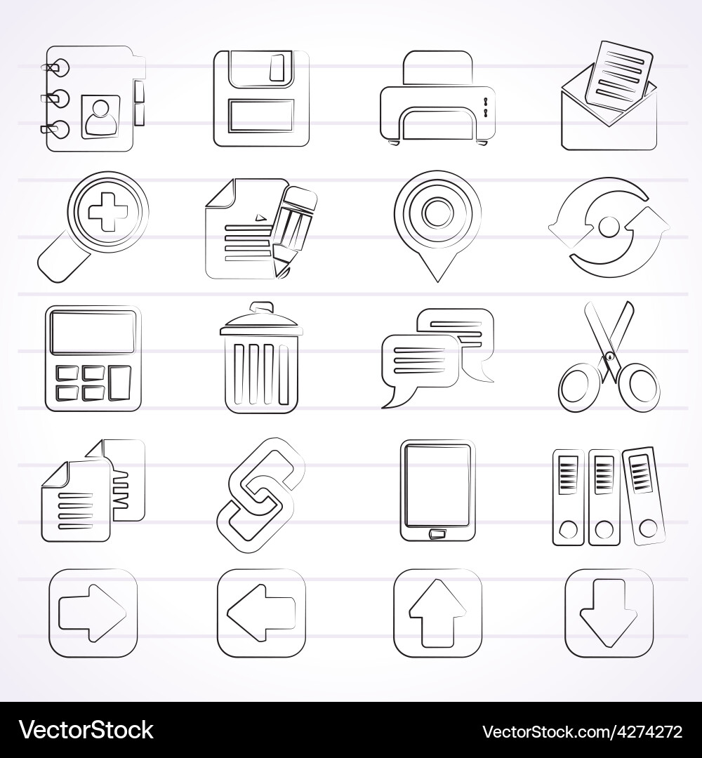 Internet interface icons Vector Image