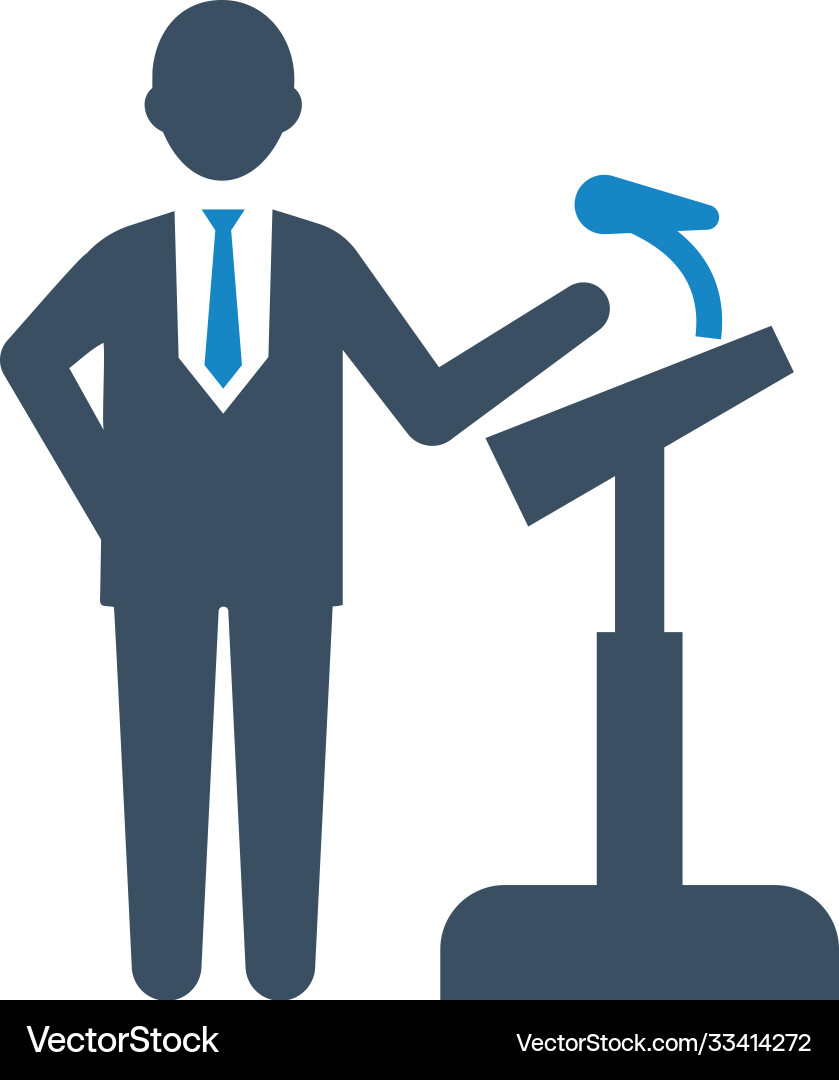 Lecture speech icon Lecture speech icon vector image
