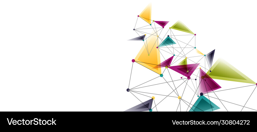 Line points connections triangular technology Line points connections triangular technology Vector Image