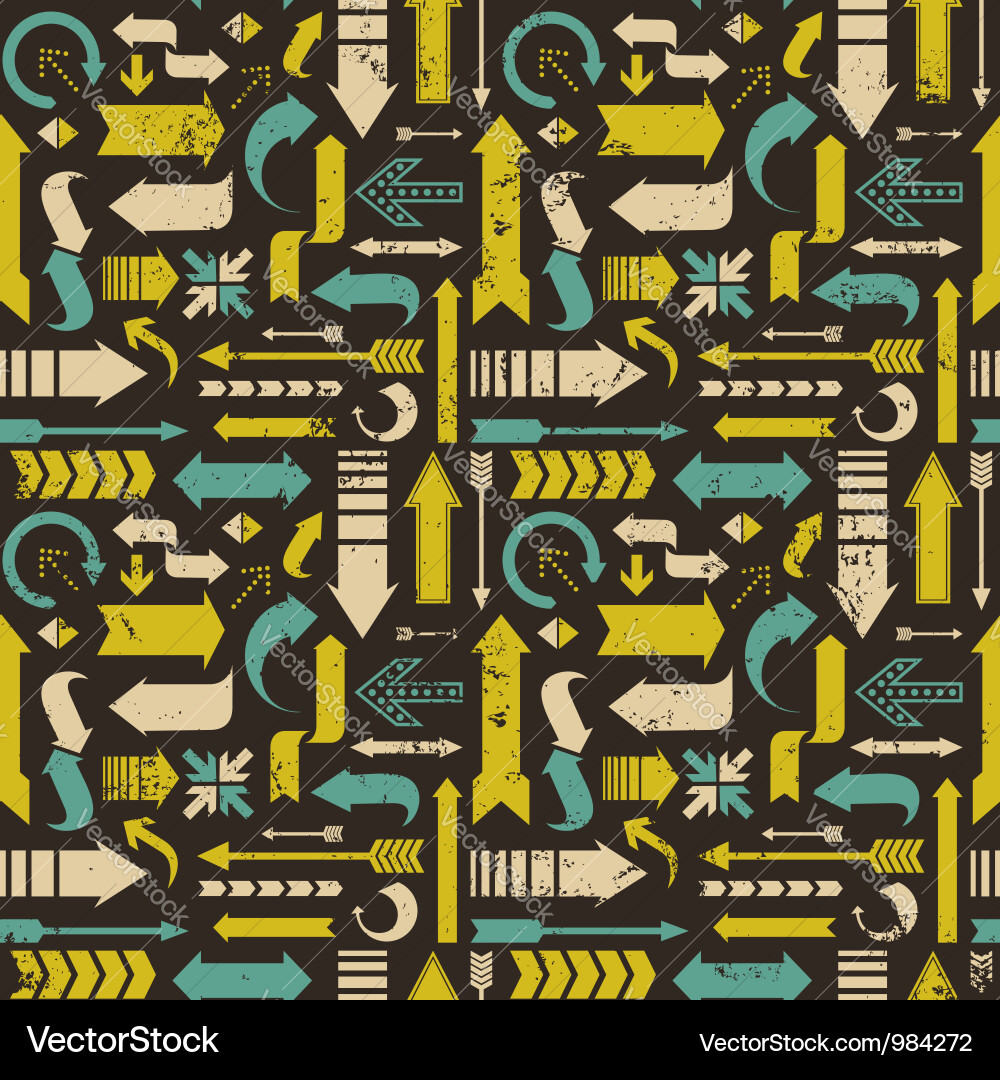 Scratched Arrow Pattern vector image