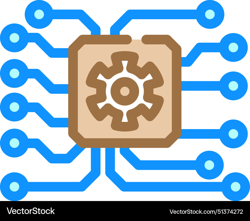 System integration analyst color icon System integration analyst color icon vector image