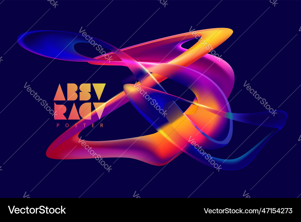 3d colorful twisted lines 3d colorful twisted lines vector image