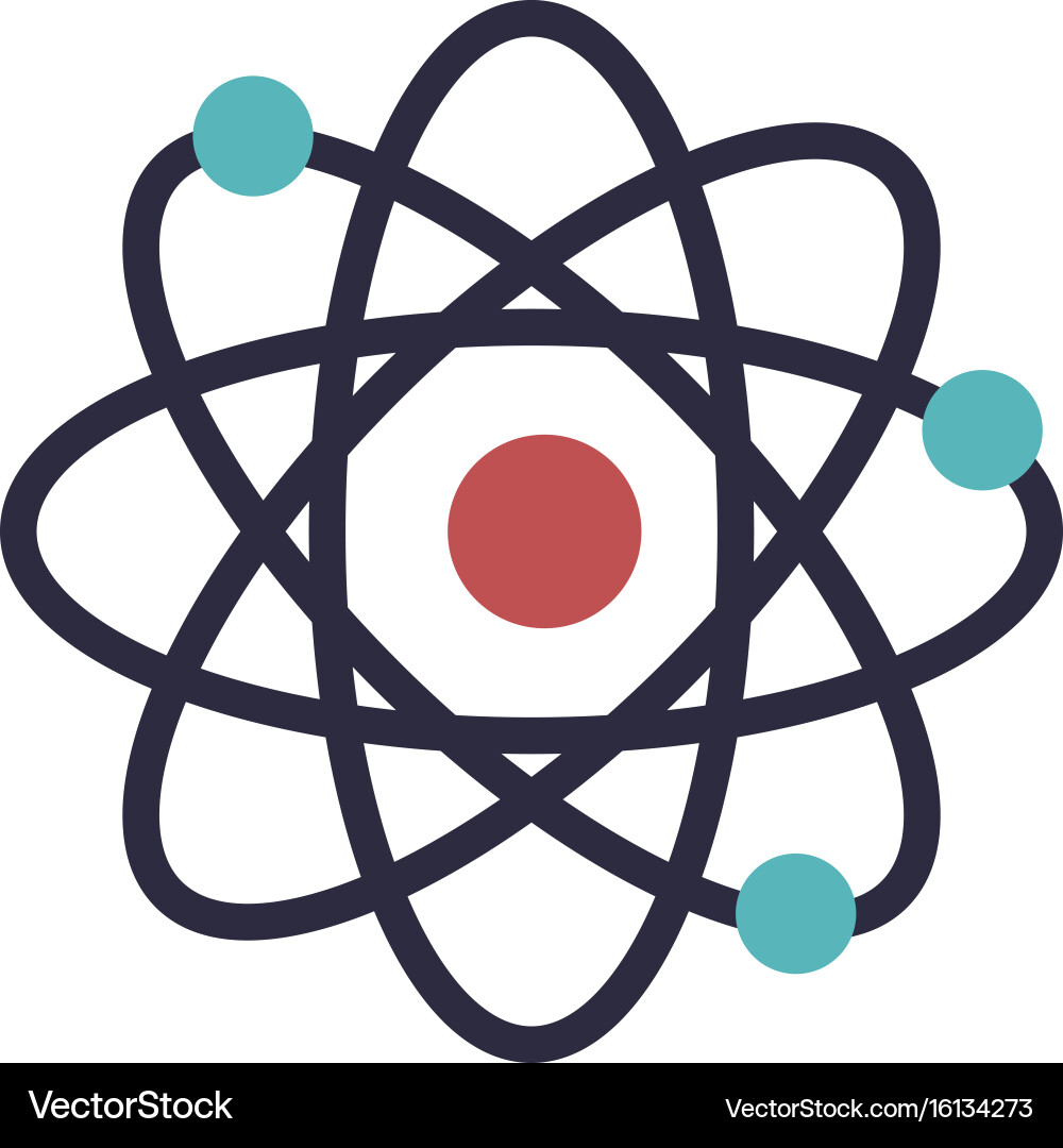 Atom scheme molecule particle science school Vector Image