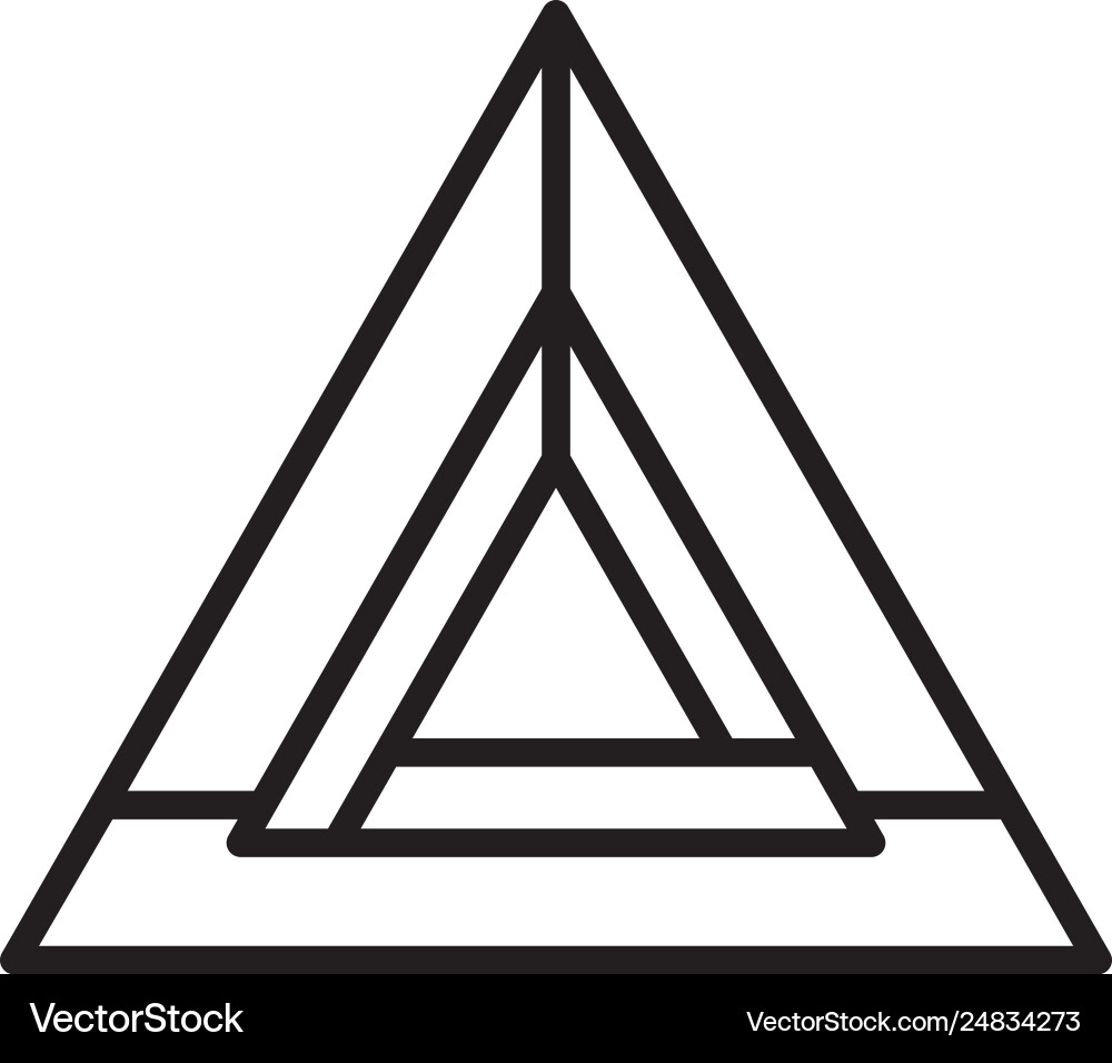 Business emblem with triangular shape Vector Image
