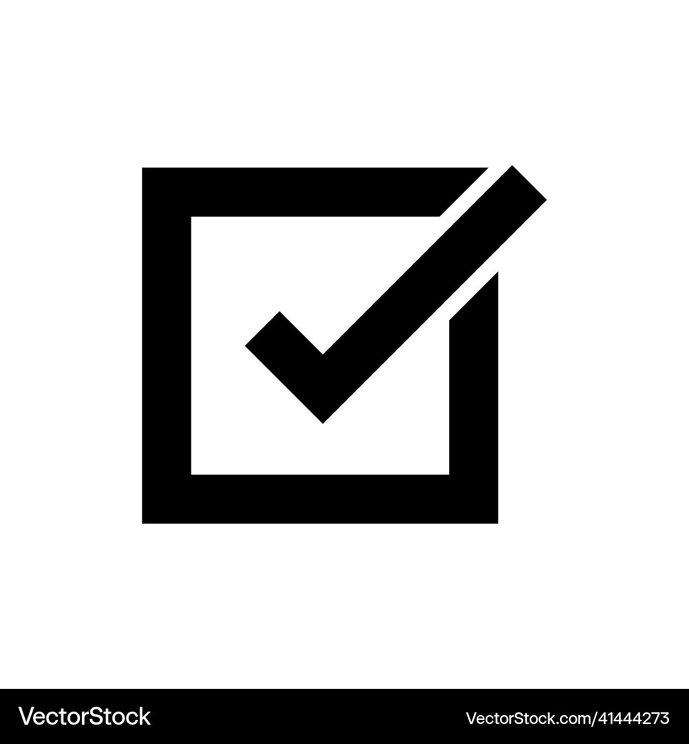 Check mark icon in square Vector Image