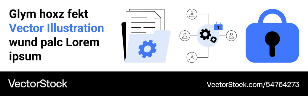 Document management and security settings Document management and security settings vector image