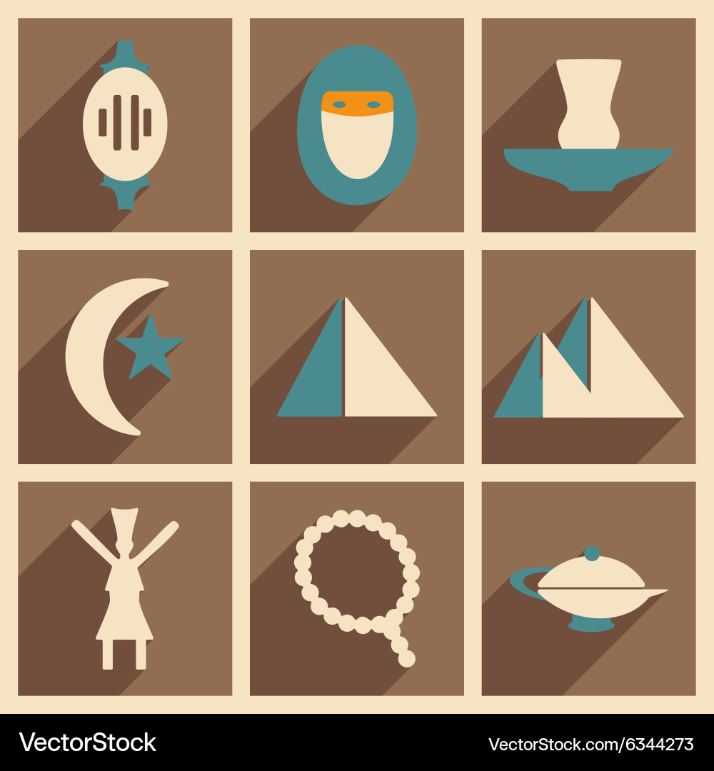 Flat with shadow concept and mobile application vector image