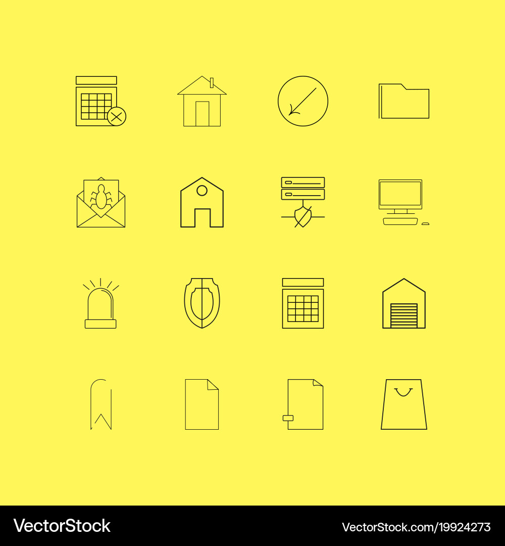 Internet of things linear icon set simple outline vector image