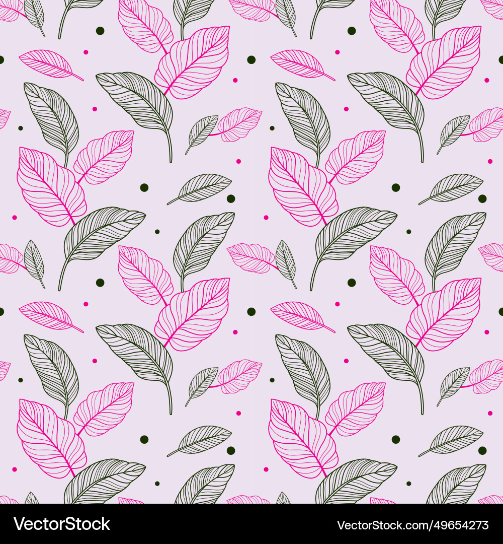 Leaf pattern design for print Vector Image