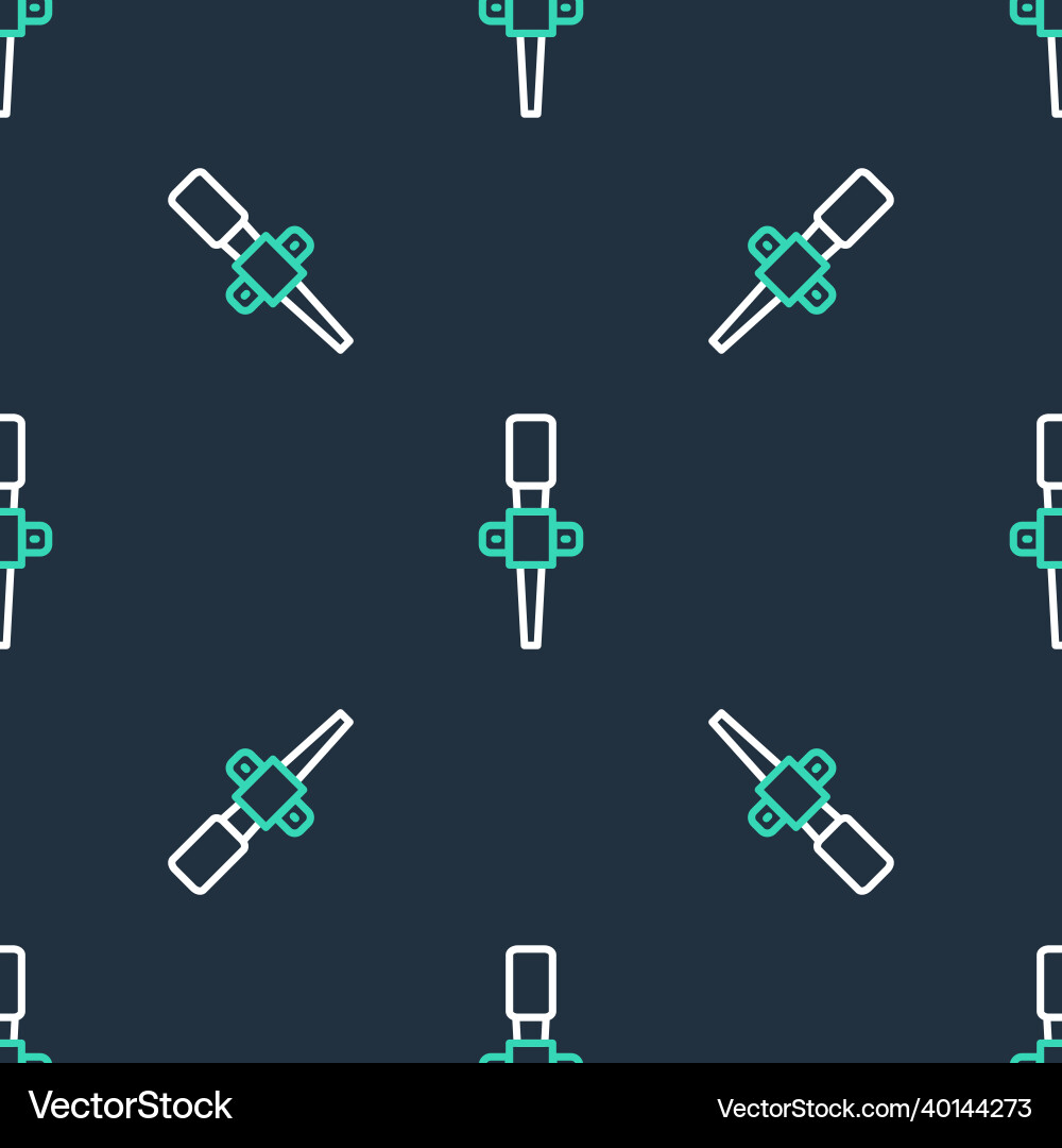 Line torch flame icon isolated seamless pattern Vector Image