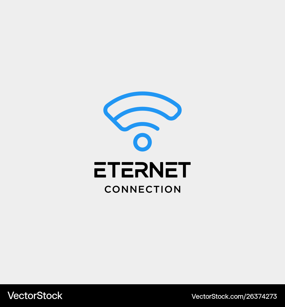 Original e Internet Logo Design Wifi Netzwerk Original e Internet Logo Design Wifi Netzwerk vektorbild