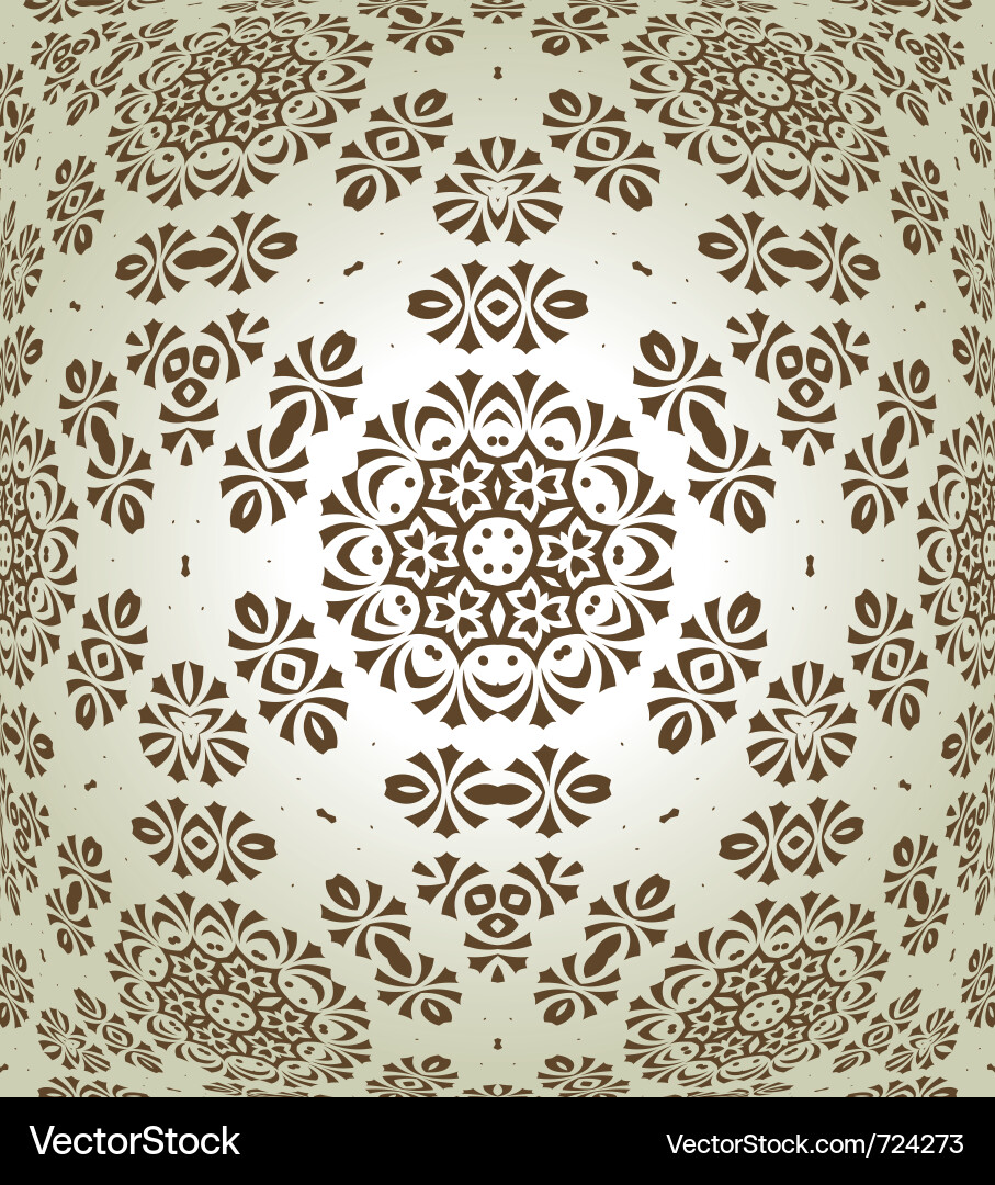 Ornate Retro Wallpaper Vector Image