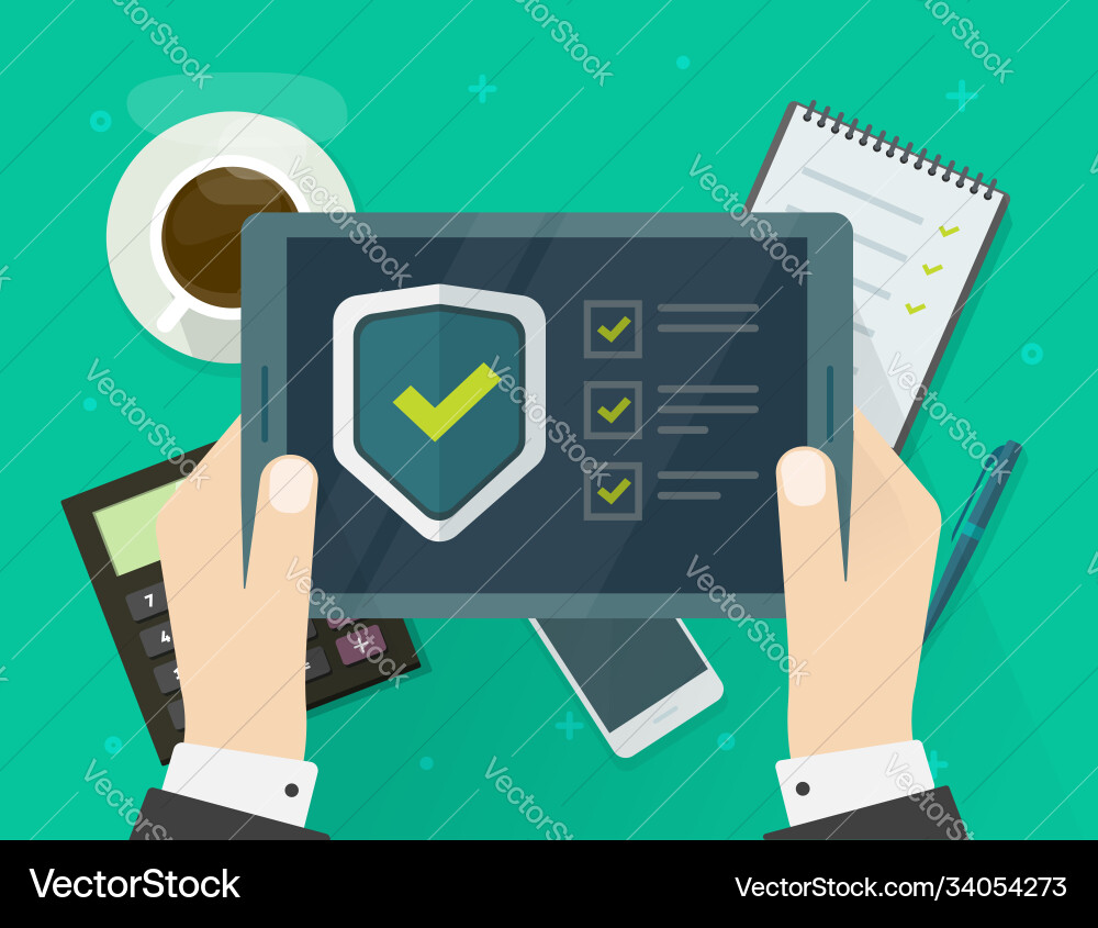 Security Checklist Digital Test vector image