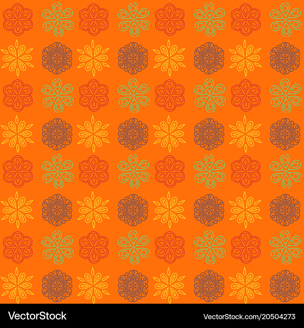 Snowflake symmetry seamless pattern Vector Image