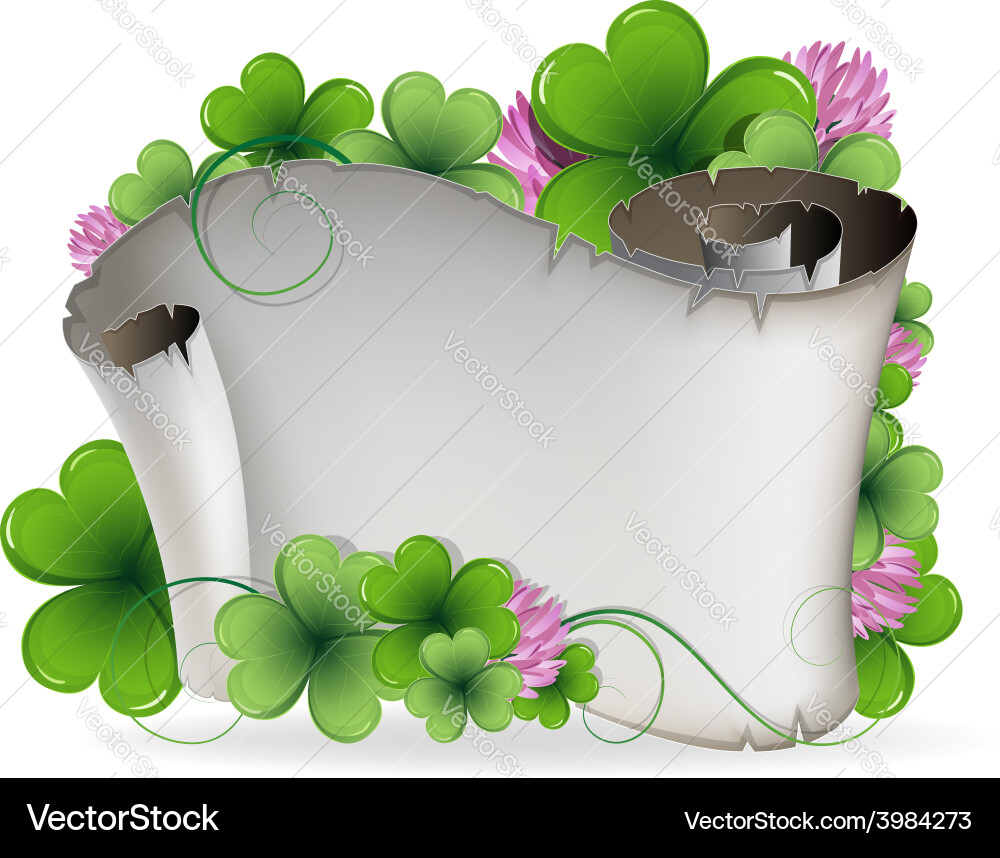 St. Patrick's Day Scroll vector image