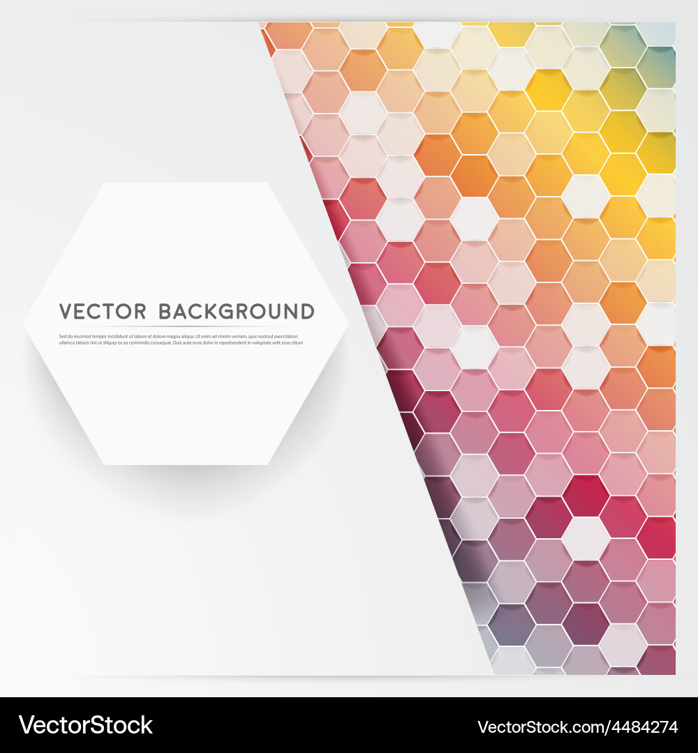 Abstract color 3d hexagonal vector image