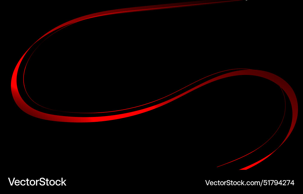 Abstract red ribbon lines elements with glowing Abstract red ribbon lines elements with glowing vector image