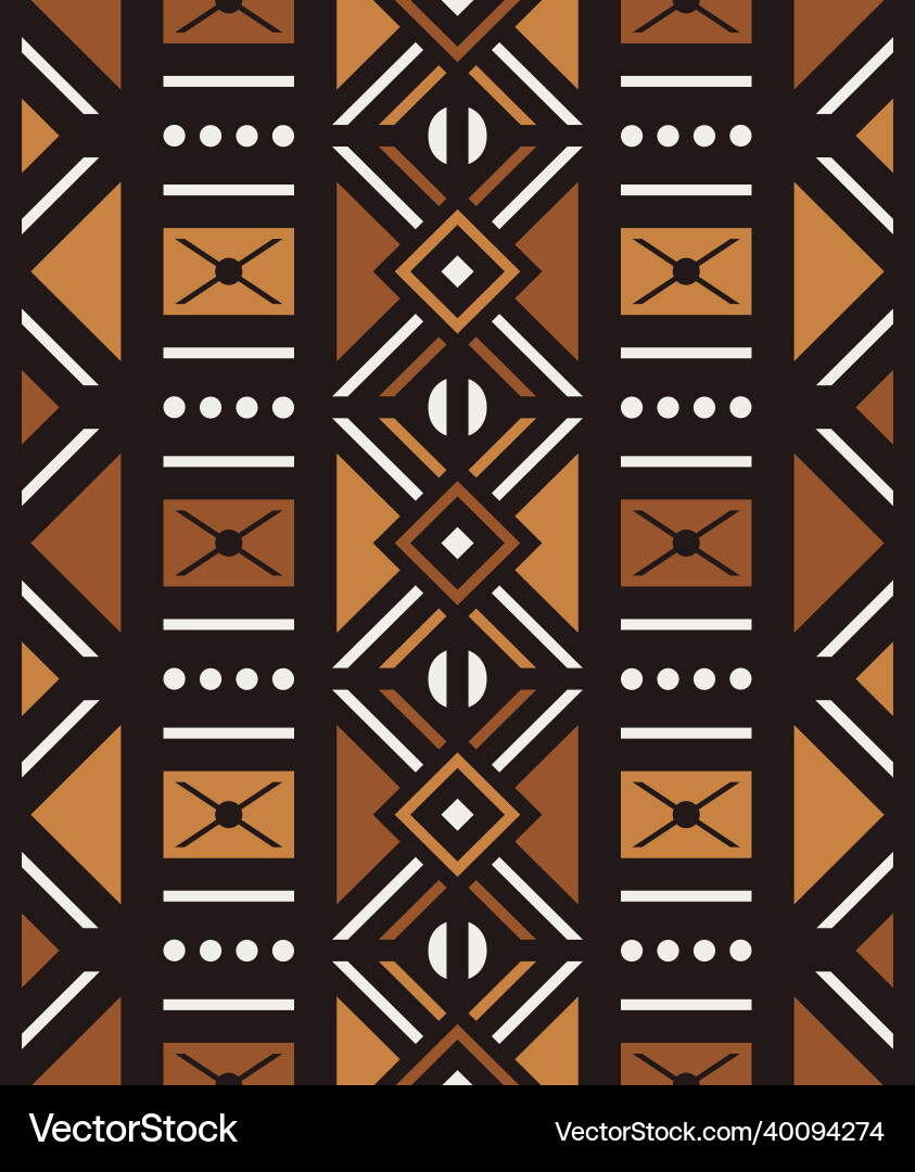 African print fabric seamless tribal pattern African print fabric seamless tribal pattern vector image