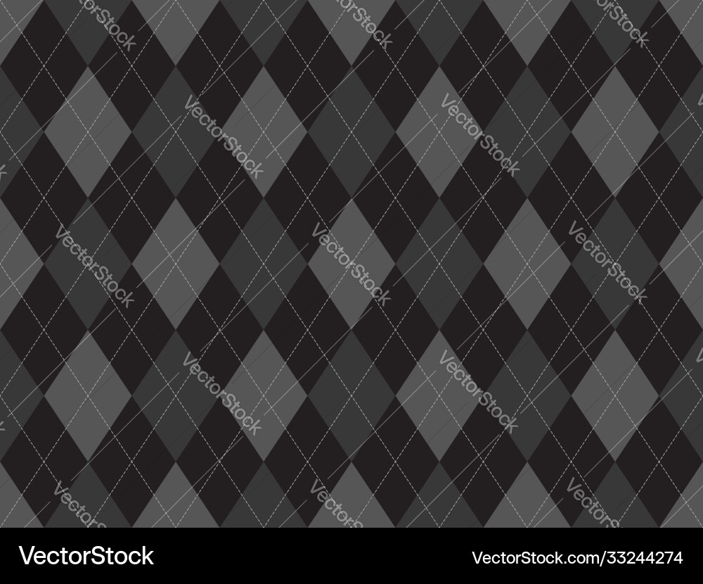 Argyle pattern seamless fabric texture background Vector Image