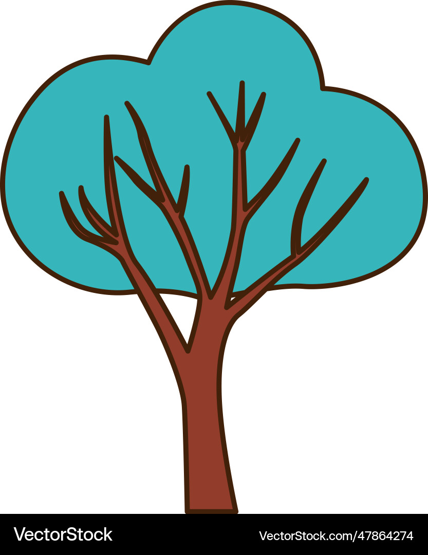 Blue tree in abstraction style Blue tree in abstraction style Vector Image