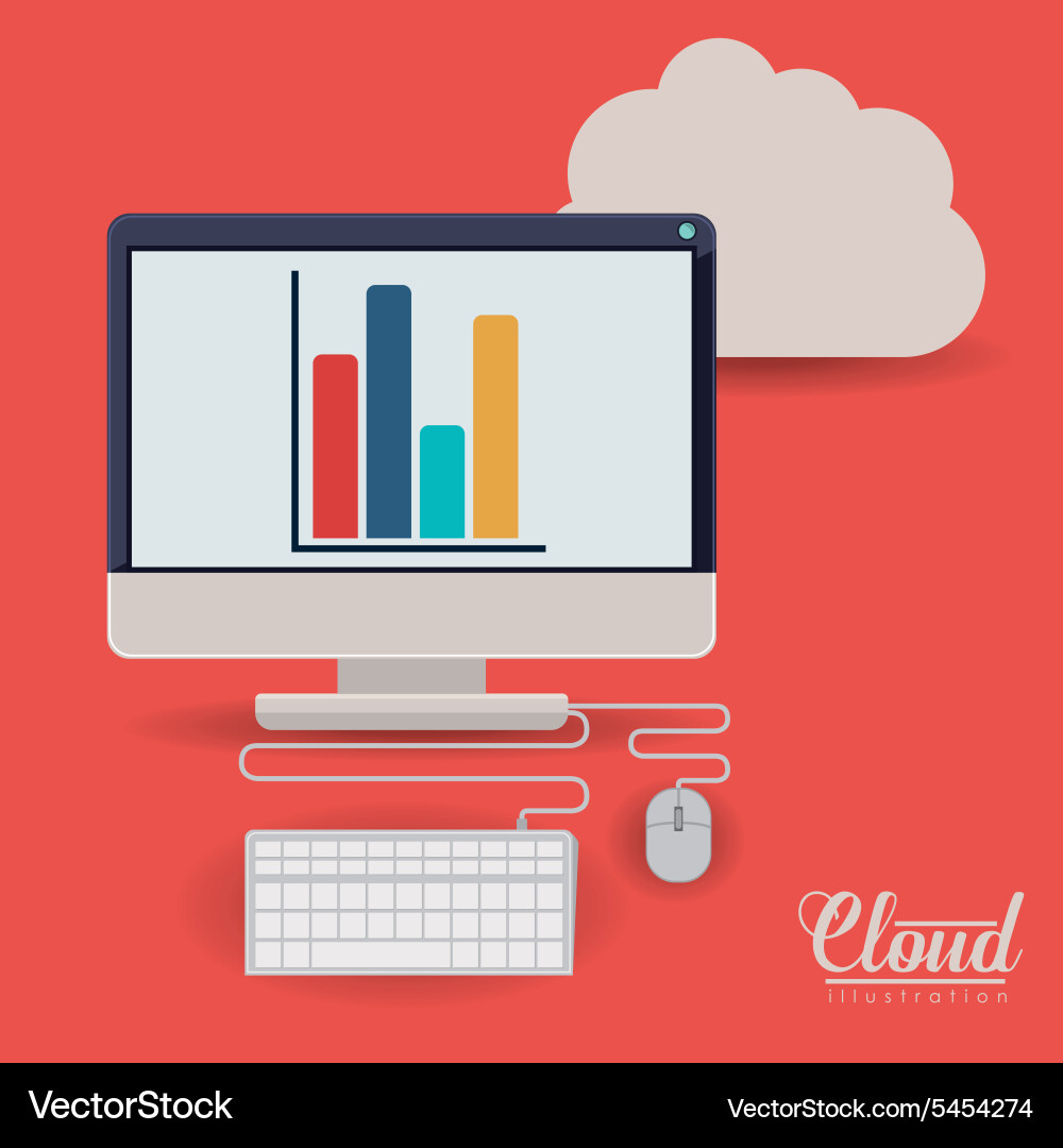 Data base design vector image
