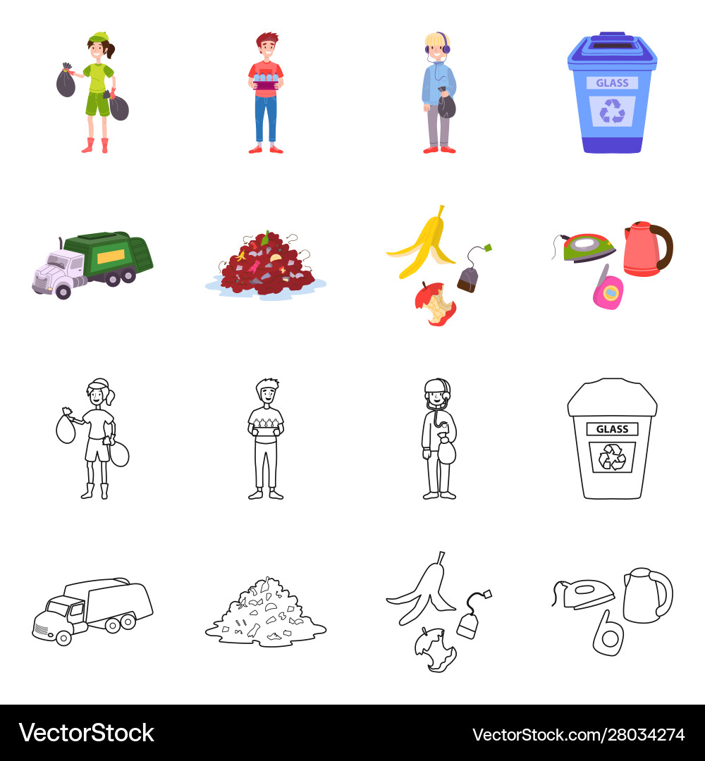 Isolated object waste and garbage symbol Isolated object waste and garbage symbol vector image