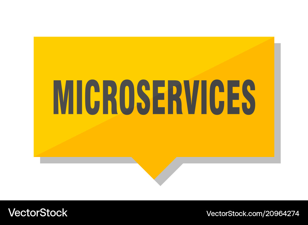 Microservices price tag Vector Image
