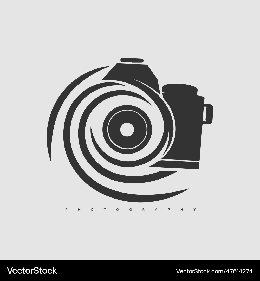 Modern abstract camera logo template photography Modern abstract camera logo template photography vector image