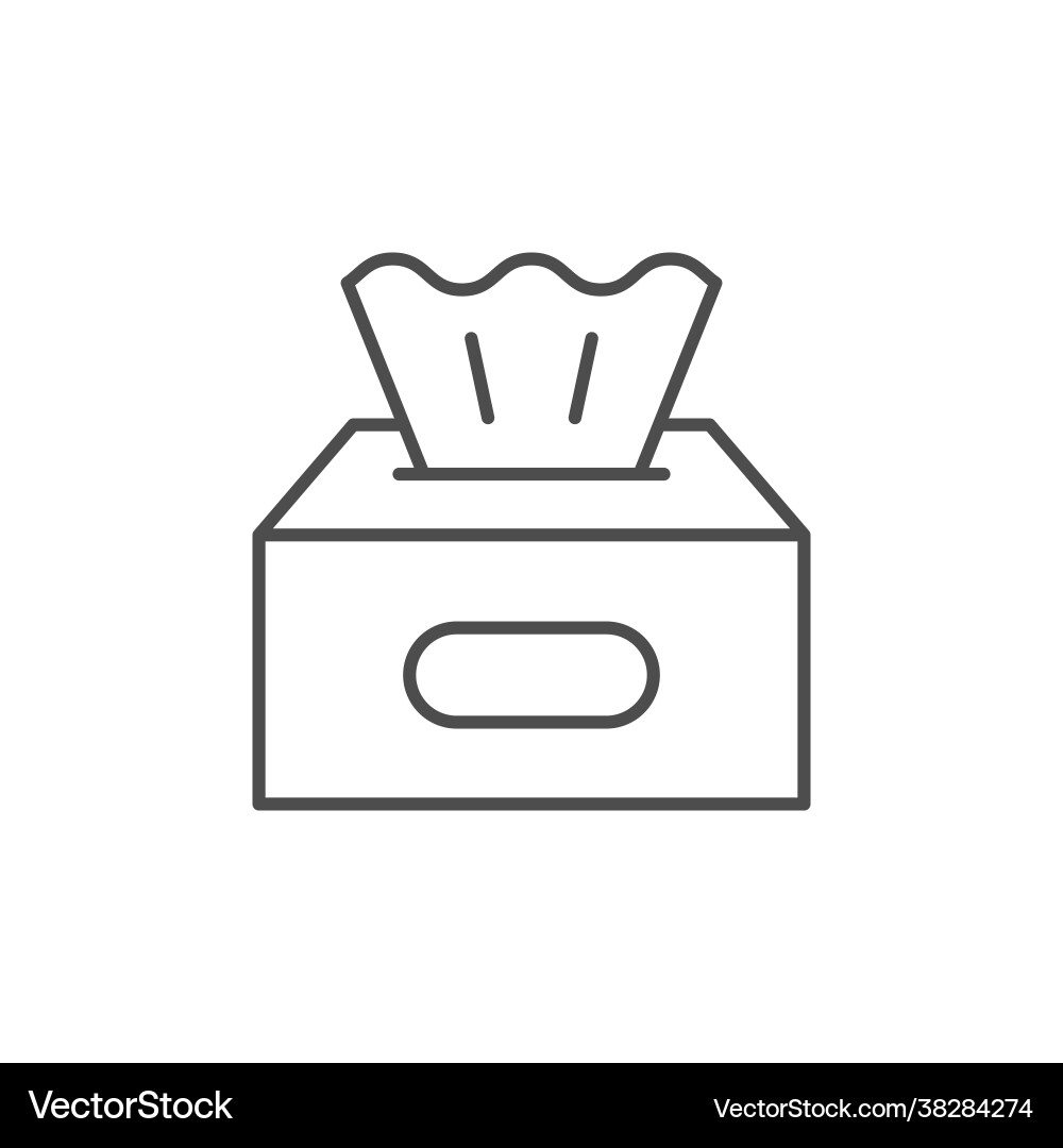 Napkins package line outline icon Napkins package line outline icon vector image