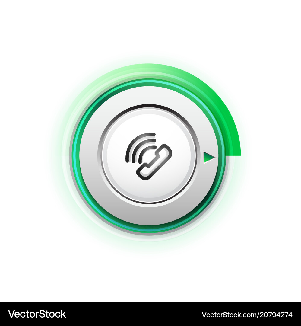 Phone button call support idea Phone button call support idea vector image
