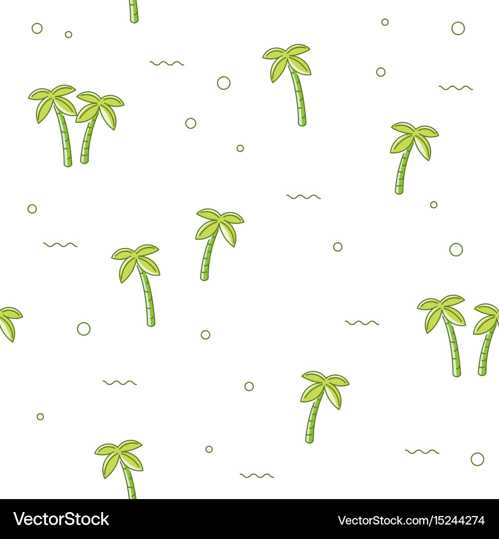Seamless pattern palm tree Vector Image