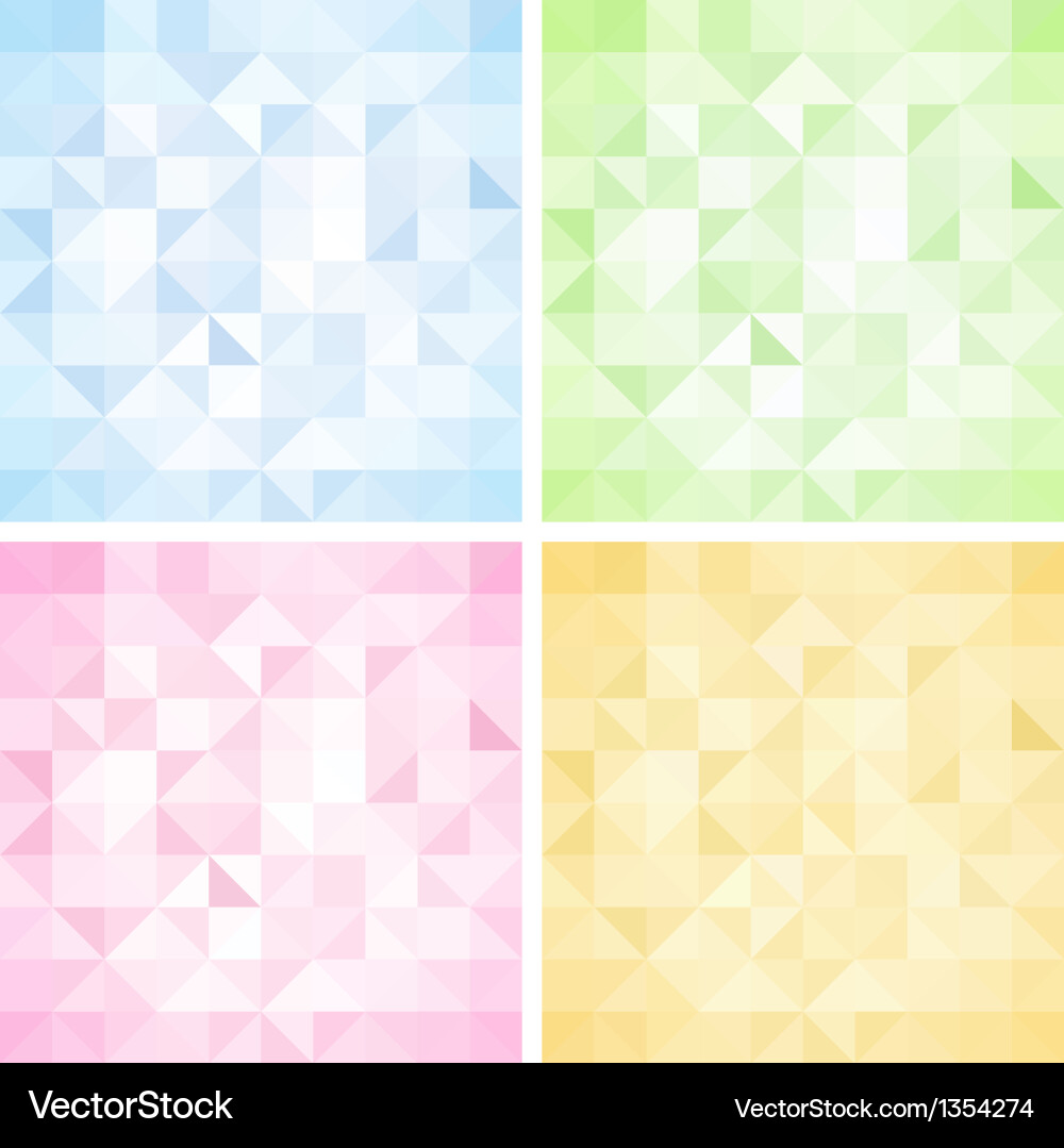Set of abstract triangle backgrounds vector image